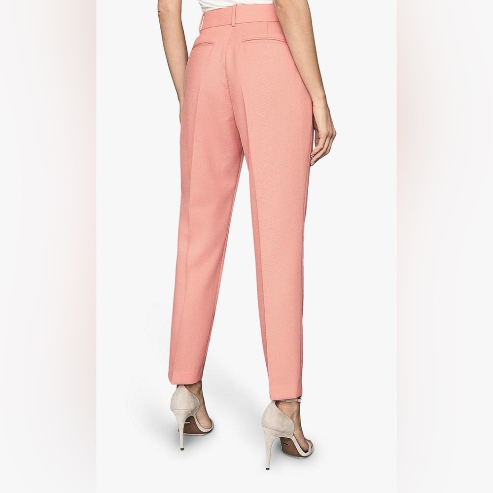Reiss Coral Pink Tailored Women's Trousers - Picture 3 of 9